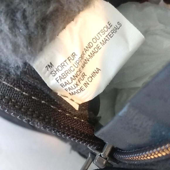 ALPINE WOODS GRAY FAUX FUR ANKLE BOOTS SIZE 7 NWOT - Picture 7 of 7